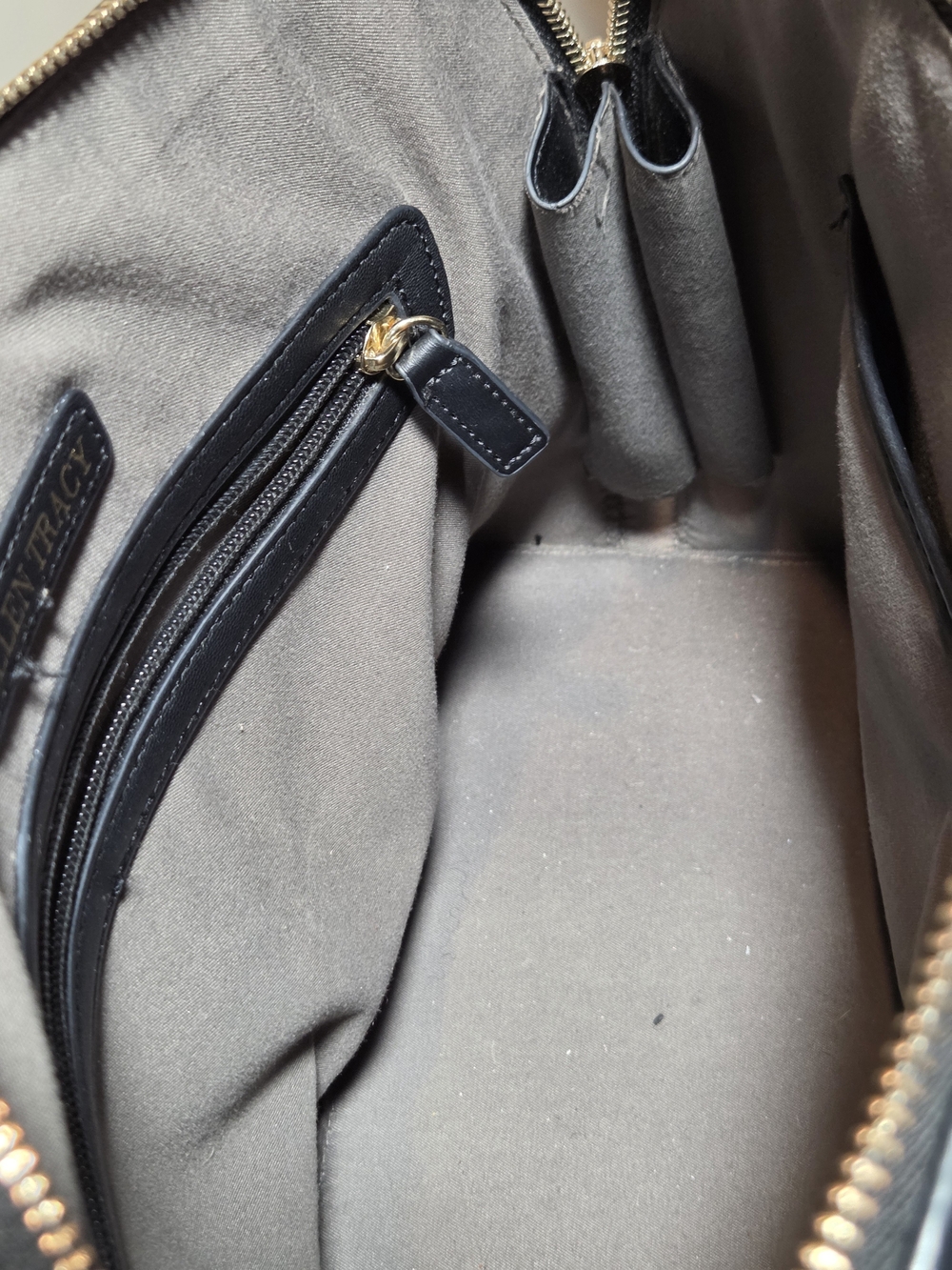 Ellen Tracy Nova Dome Satchel In Navy - Picture 10 of 11